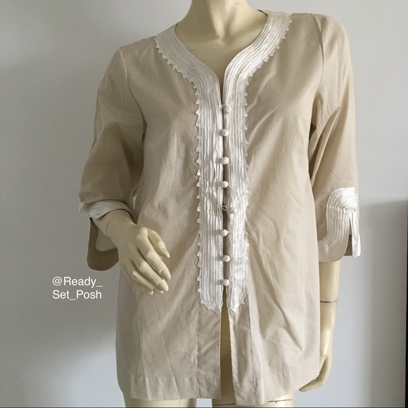 Jones New York Tops - {new} Jones New York 3/4 sleeve embellished tunic